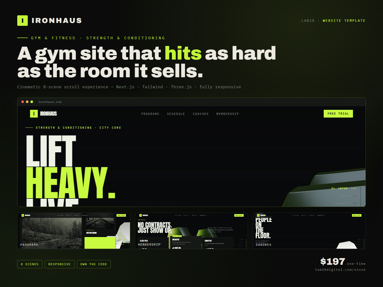 Gym & Fitness template preview